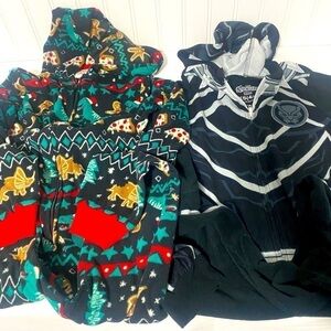 Marvel Avengers & Cat & Jack Boys Lot of (2) Onesies XS Warm Everyday EUC Black